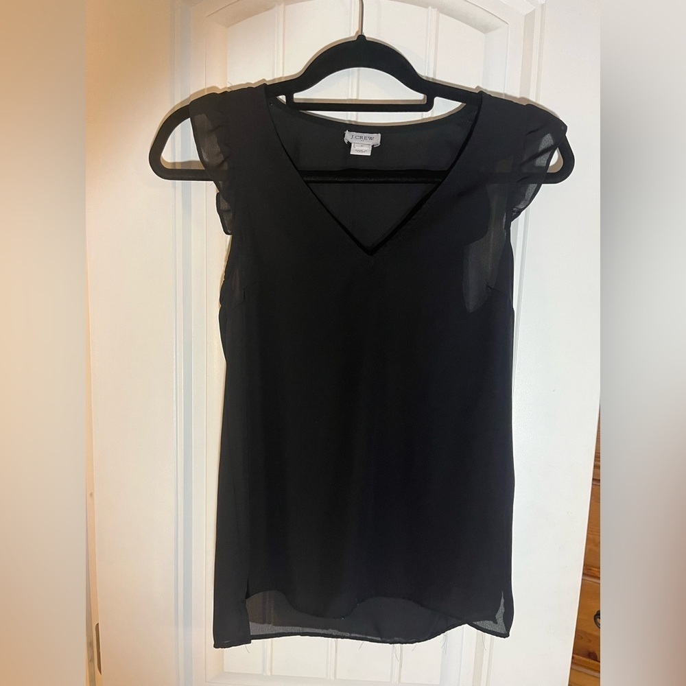 J.Crew Sheer Ruffle Sleeve Blouse
Size: 0 - Picture 2 of 4